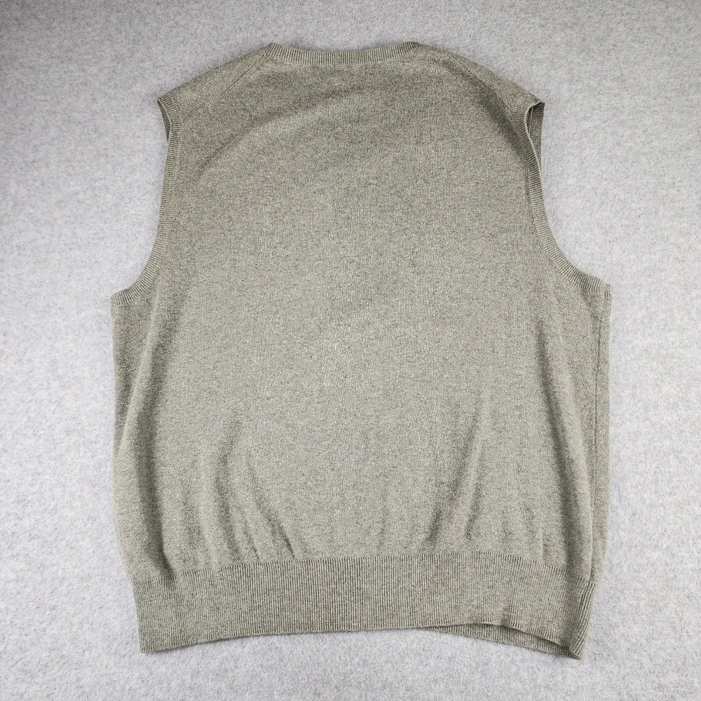 Polo Ralph Lauren Sweater Vest‎ Men's Large Gray Pima Cotton V Neck Golf